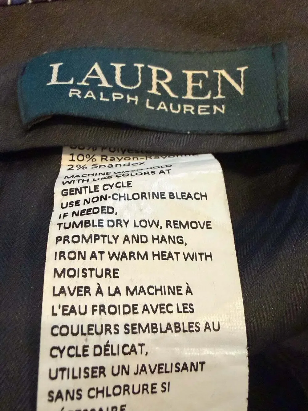 Lauren Ralph Lauren Pants Men's 42x30 Navy Flat Front